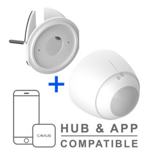 Cavius bevegelsesensor - PIR detektor m/ hjørnebrakett